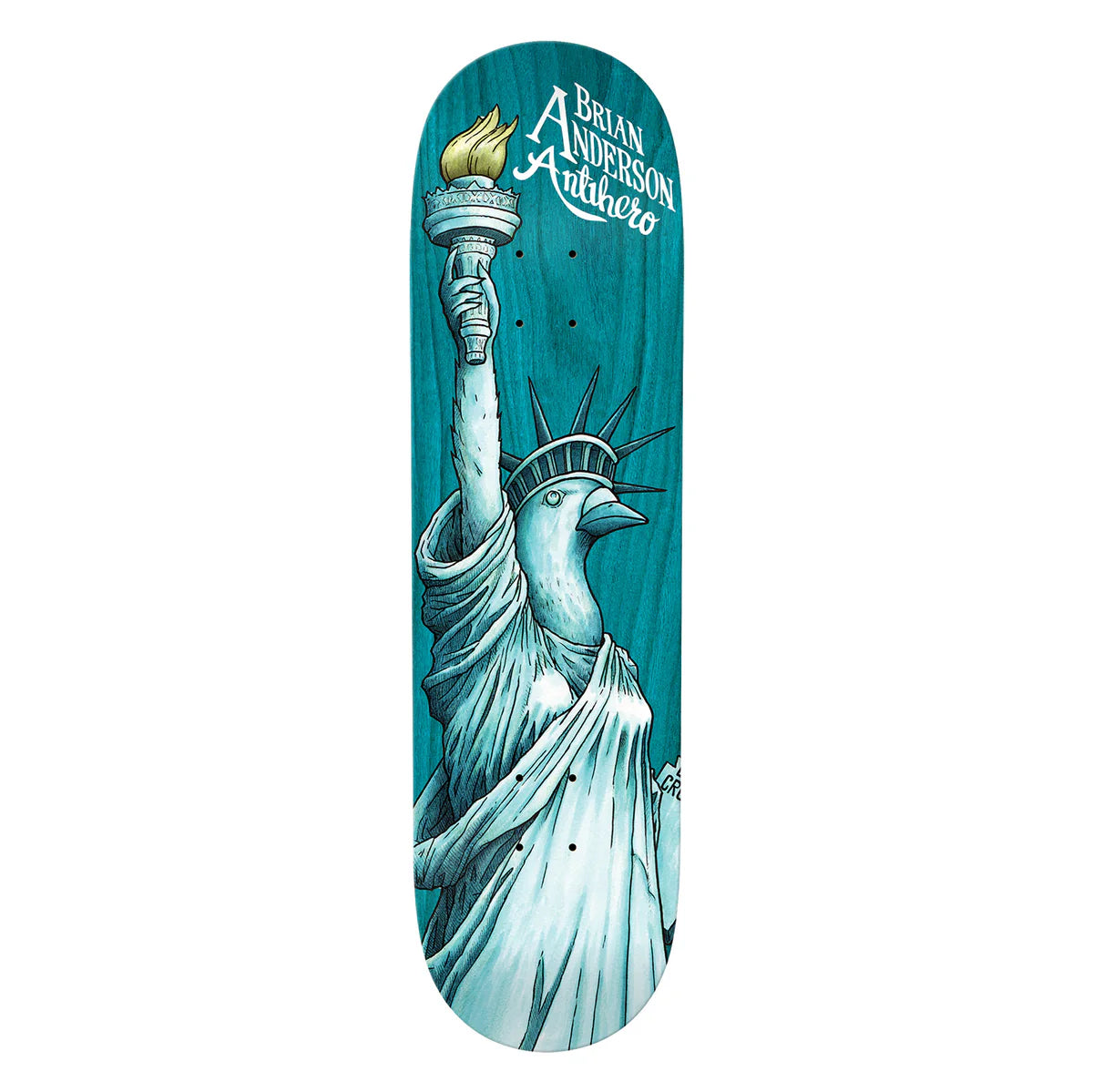 Anti-Hero Brian Anderson Libirdty 9.0" Assorted Stain Skateboard Deck