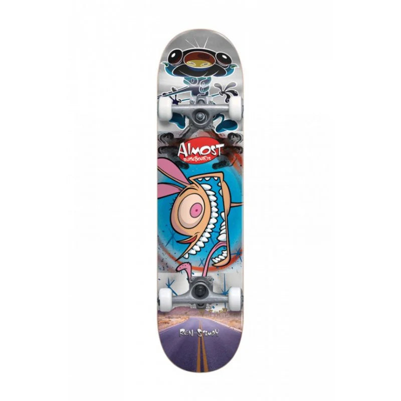 Almost Ren & Stimpy Freakout Youth Premium 7.375" Complete Skateboard