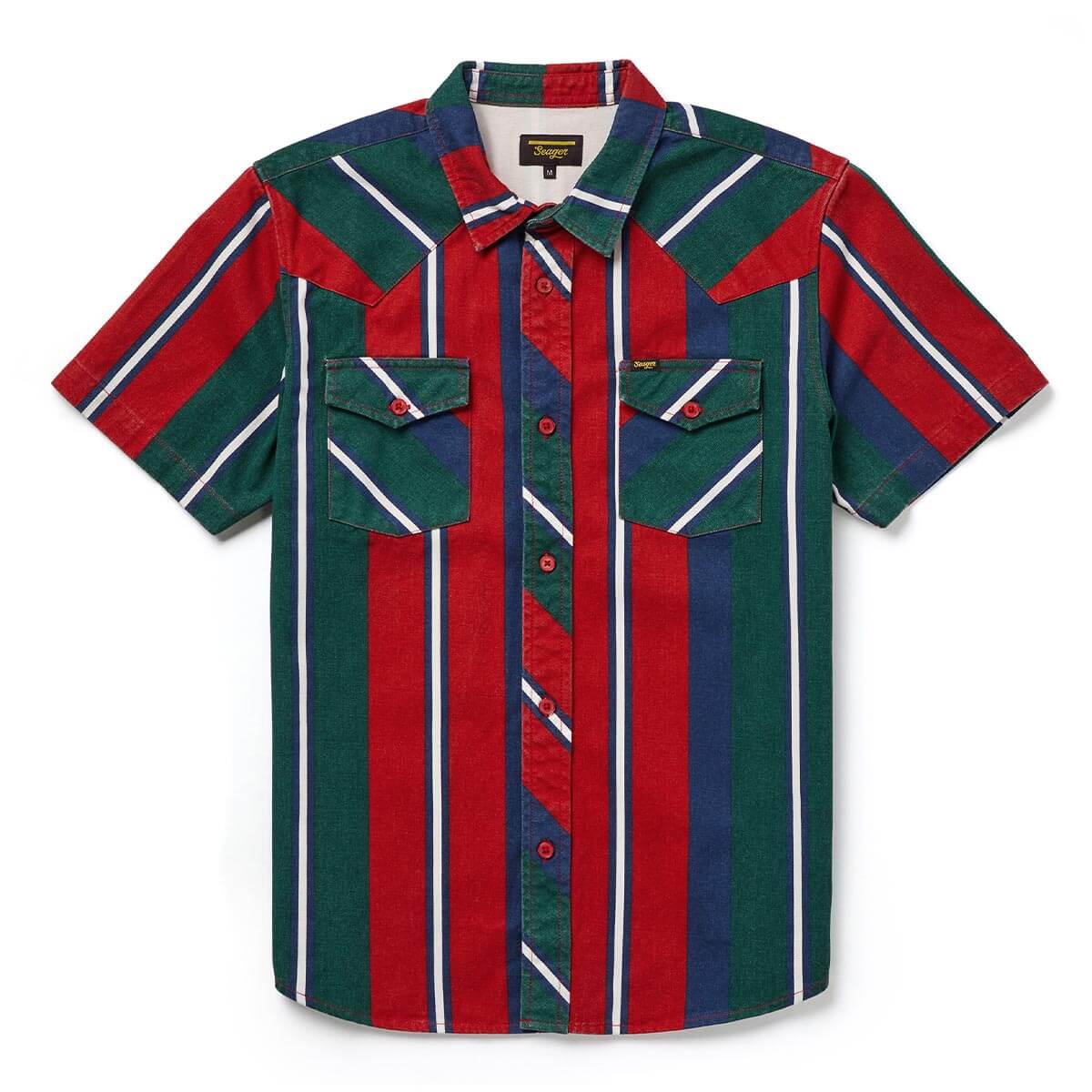 Seager Amarillo Mattson Stripe S/s Button Up Shirt