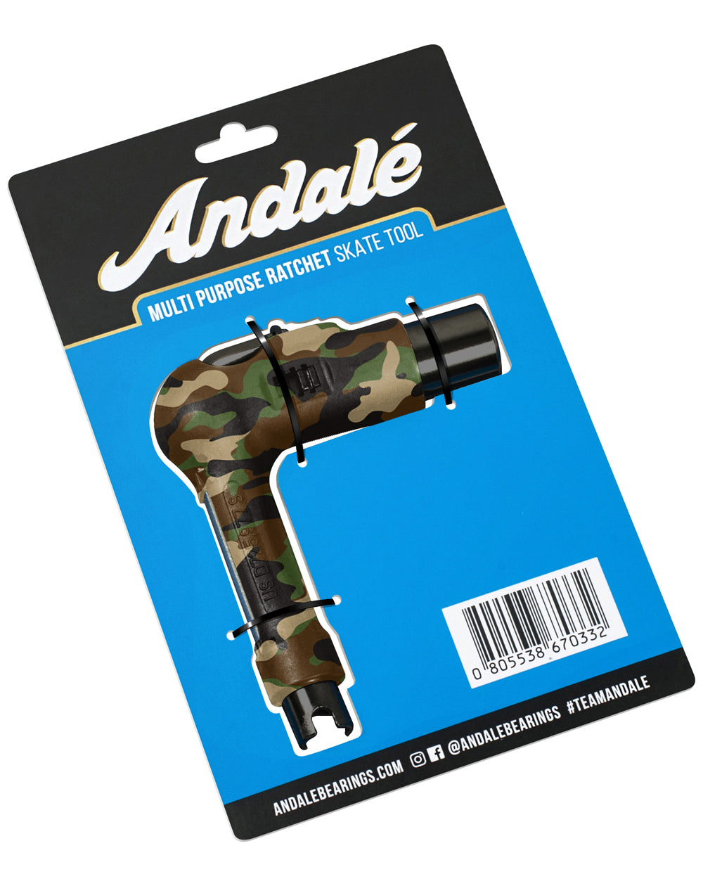 Andale Multi Purpose Camo Ratchet Skate Tool