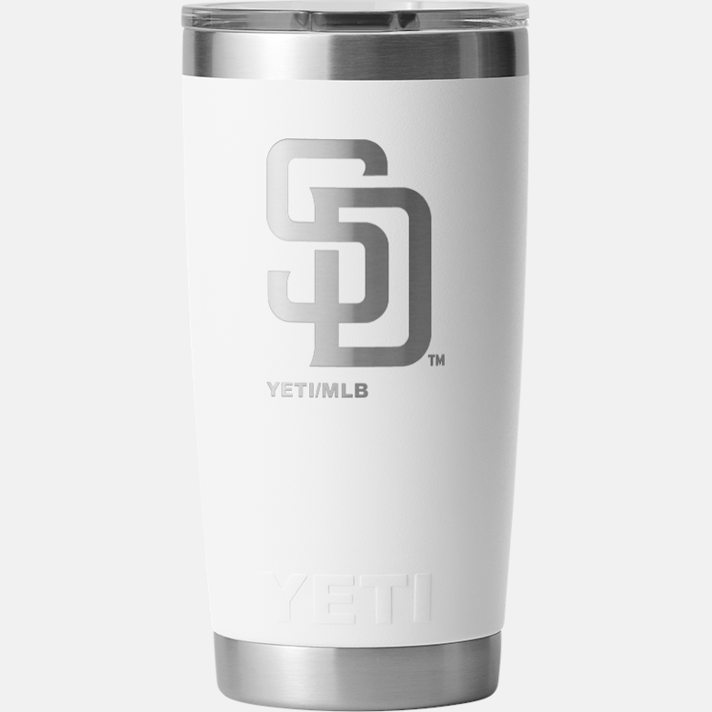 Yeti San Diego Padres MLB White Rambler 20oz Tumbler