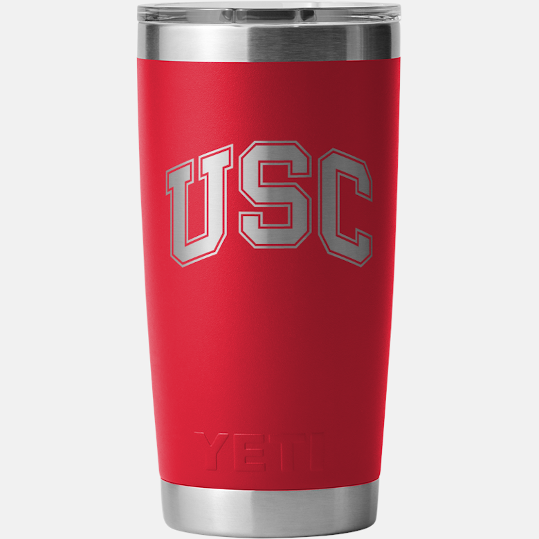 Yeti USC NCAA Red B Rambler 20oz Tumbler