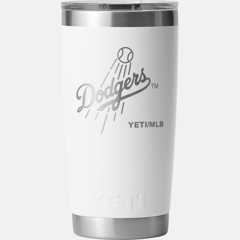 Yeti Los Angeles Dodgers MLB White Rambler 20oz Tumbler