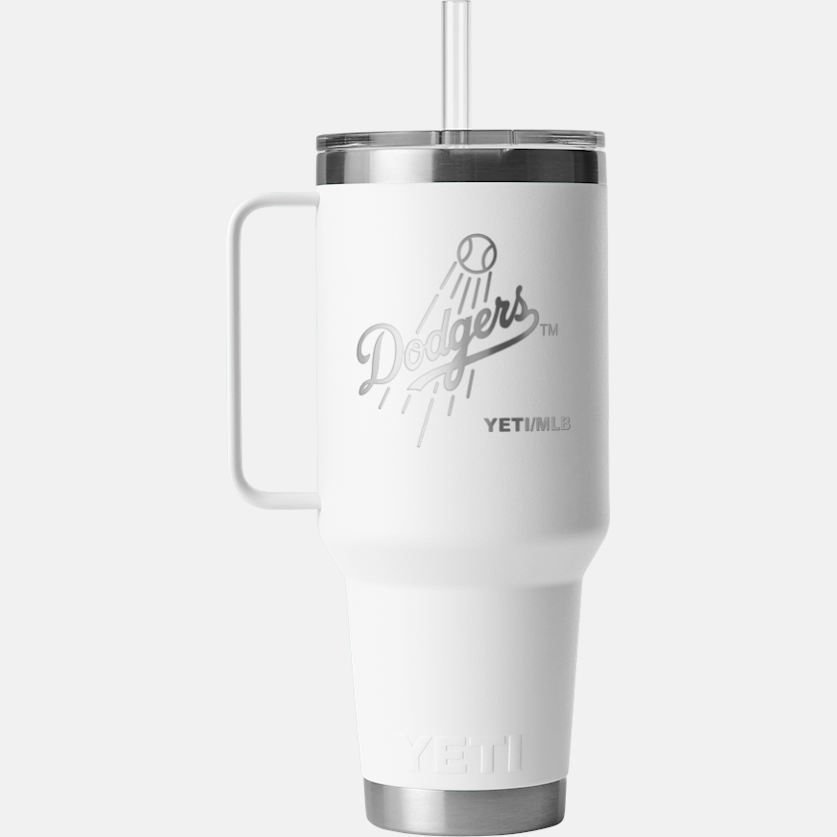 Yeti Los Angeles Dodgers MLB White Rambler 35oz Straw Mug 2.0
