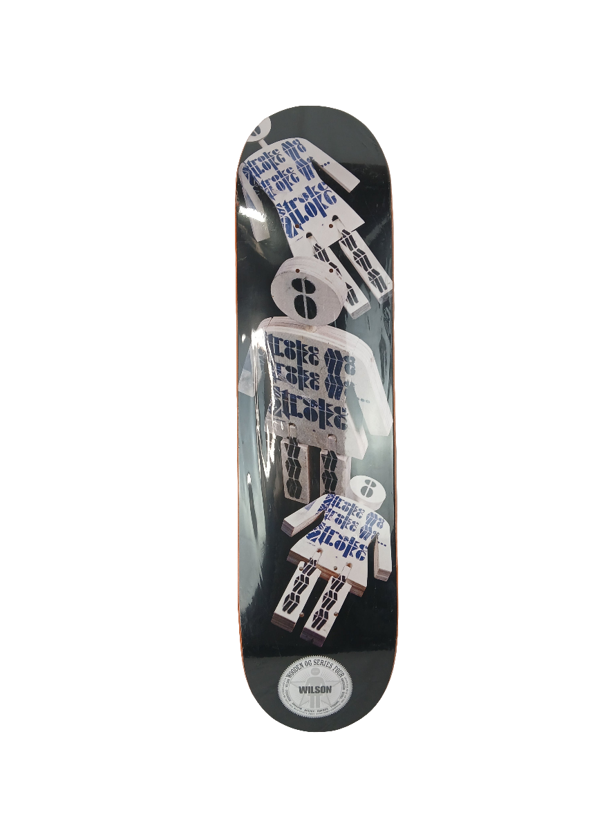 Girl Jeron Wilson Wooden OG Series Four Black White Blue Size 7.625" Vintage NOS Deck