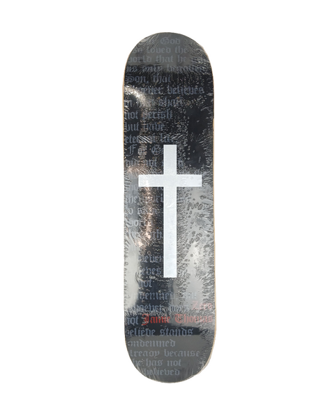 Zero Jamie Thomas Cross Deck John 3:16 Verse Black White Red Size
