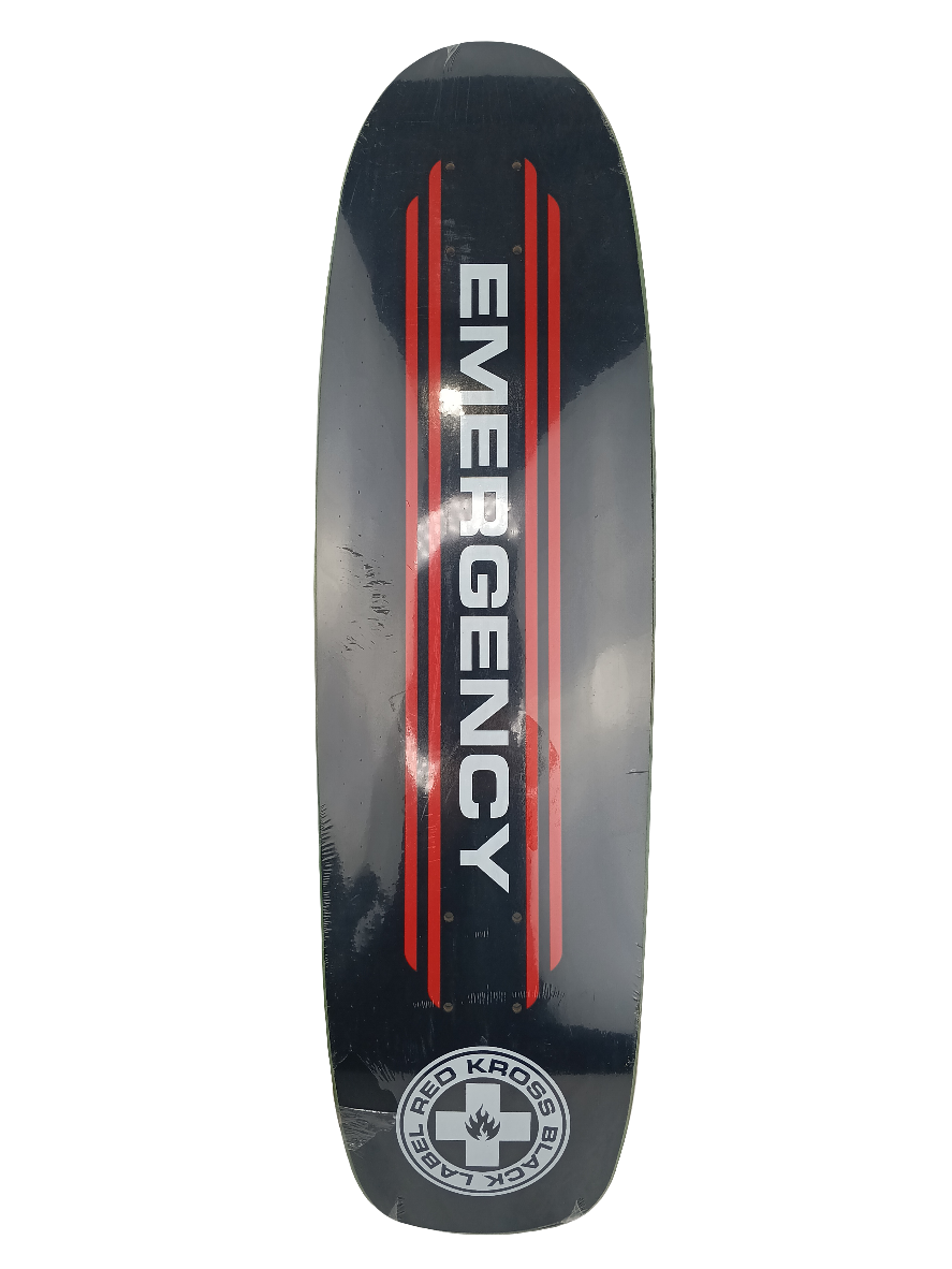 Black Label Emergency Black Red White Size 8.5 Flat Shaped