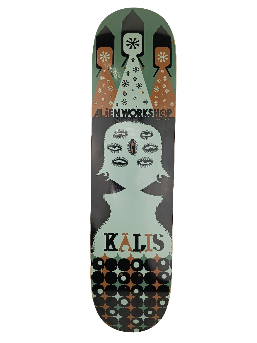 Alien Workshop Josh Kalis 7 Eyed Alien Graphic Black Brown Grey Alien Workshop Josh Kalis 7 Eyed Alien Graphic Black Brown Grey