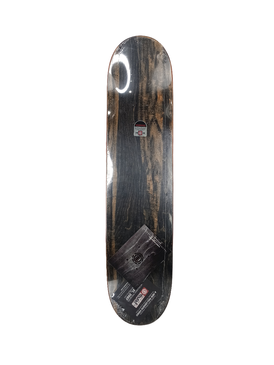 Element Darrell Stanton Skull and Crossbones Black White Size 8.0" Vintage NOS Deck
