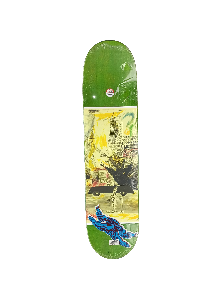 Anti-Hero Julien Stranger SF Then & Now Brown Woodgrain Multi Size 8.5 Vintage NOS Deck