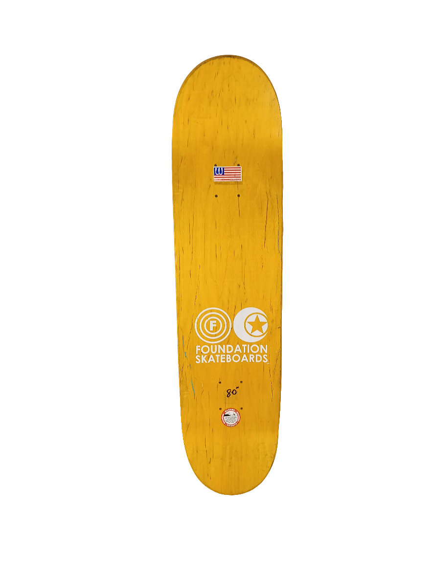 Foundation Sierra Fellers Lumberjack White Red Black Size 8.0 Vintage NOS Deck