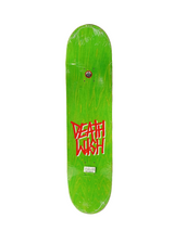 Deathwish Moose Mascot Mayhem Crash Dummy Black Woodgrain Blue White Size 8.125 Vintage NOS Deck