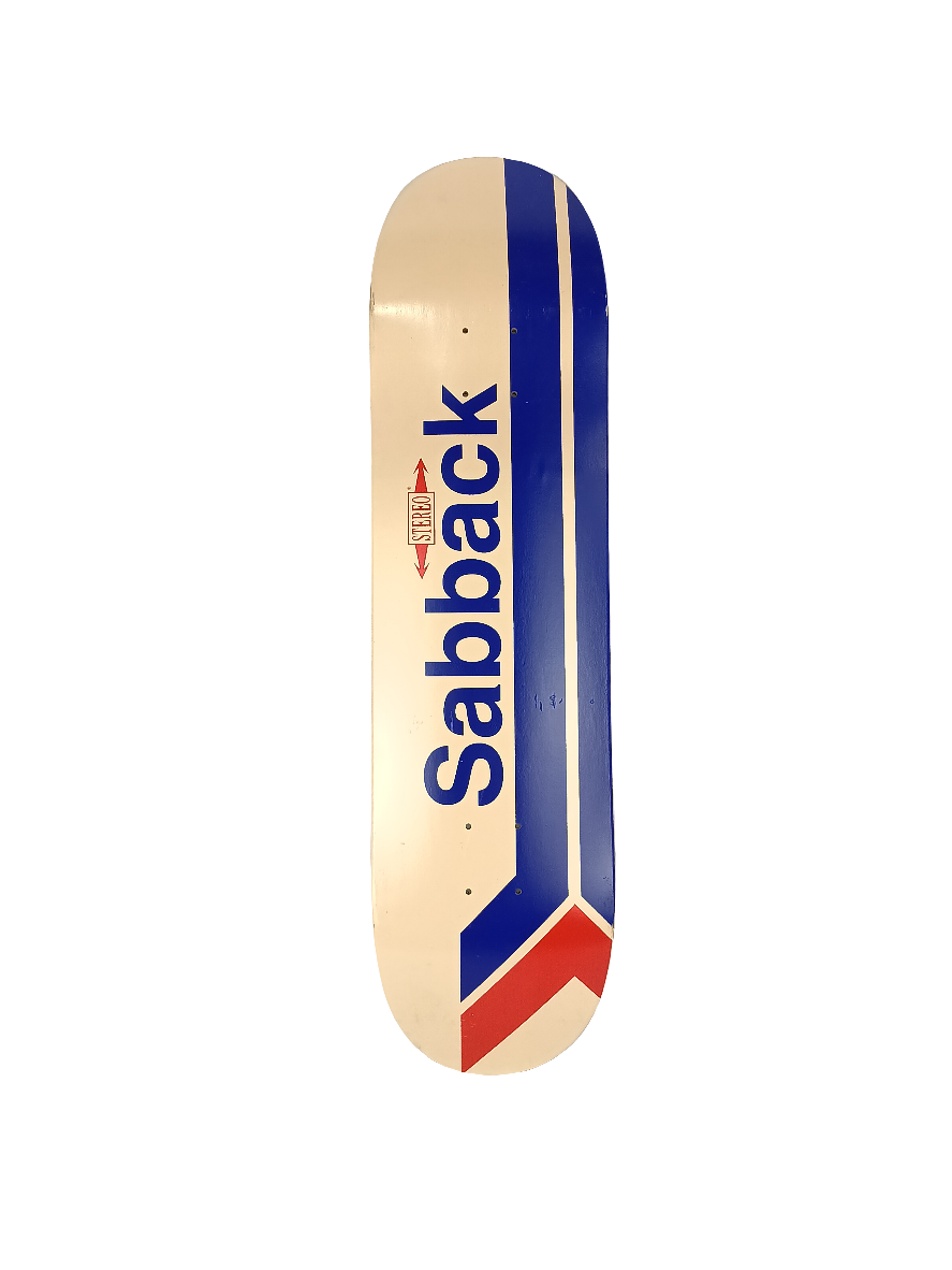 Stereo Jack Sabback Arrow Tan Blue Red Size 8.125 Vintage NOS Deck