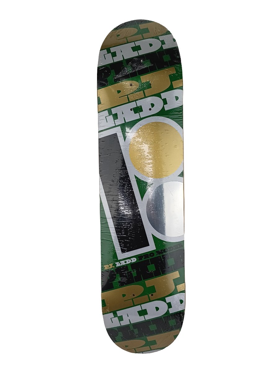 Plan B PJ Ladd Basic Green/Gold 7.75" Skateboard Deck 2000's