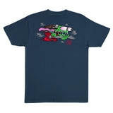 Santa Cruz Stranger Things Eddies Slasher Blue Dusk Heavyweight S/s Shirt