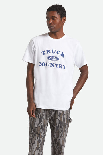 Brixton Ford Truck Country Wimbledon White S/s Shirt