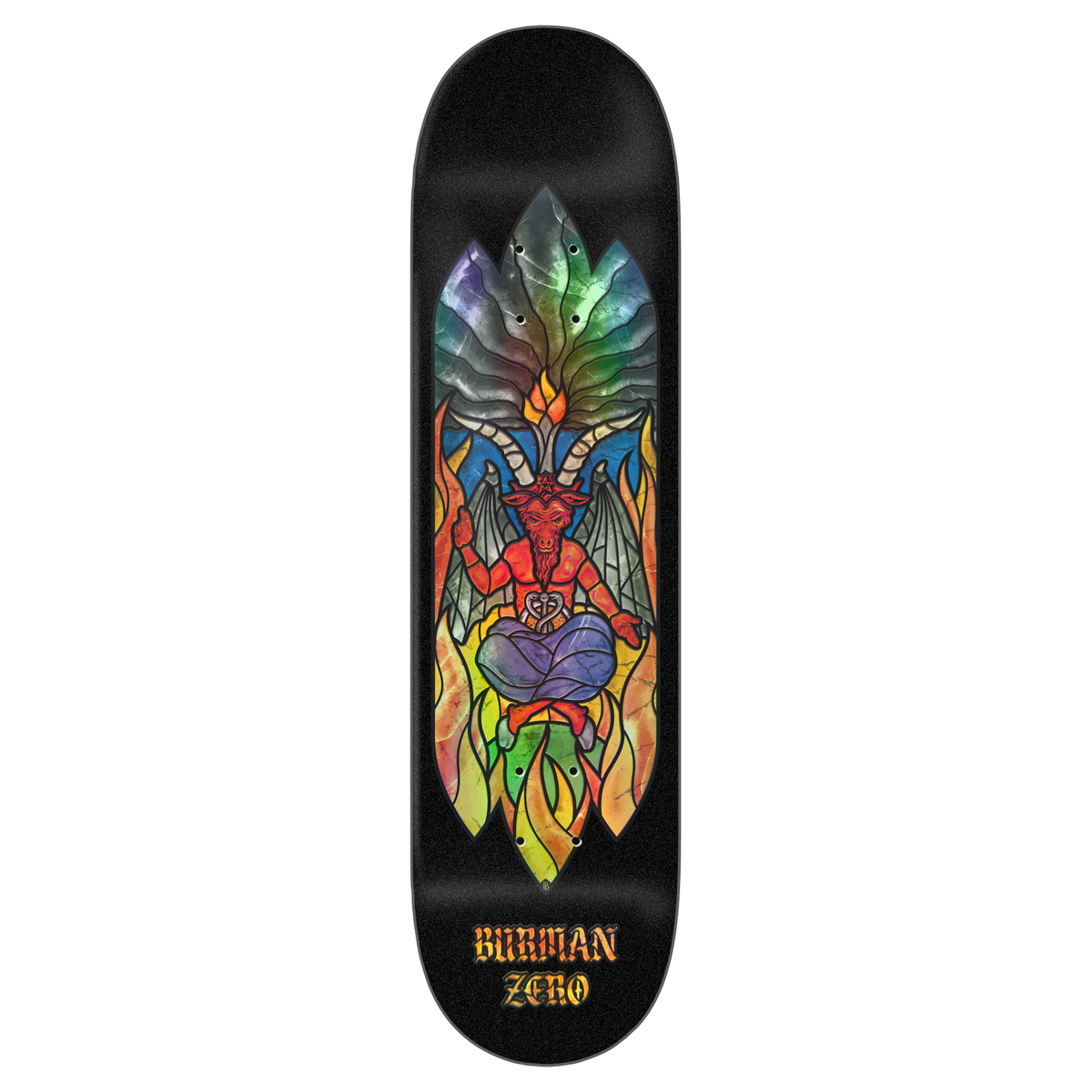 Zero Stained Glass Burman Baphomet 8.5" Skateboard Deck