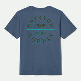 Brixton Oath Harbor Blue Dark Brown Teal Standard S/s Shirt