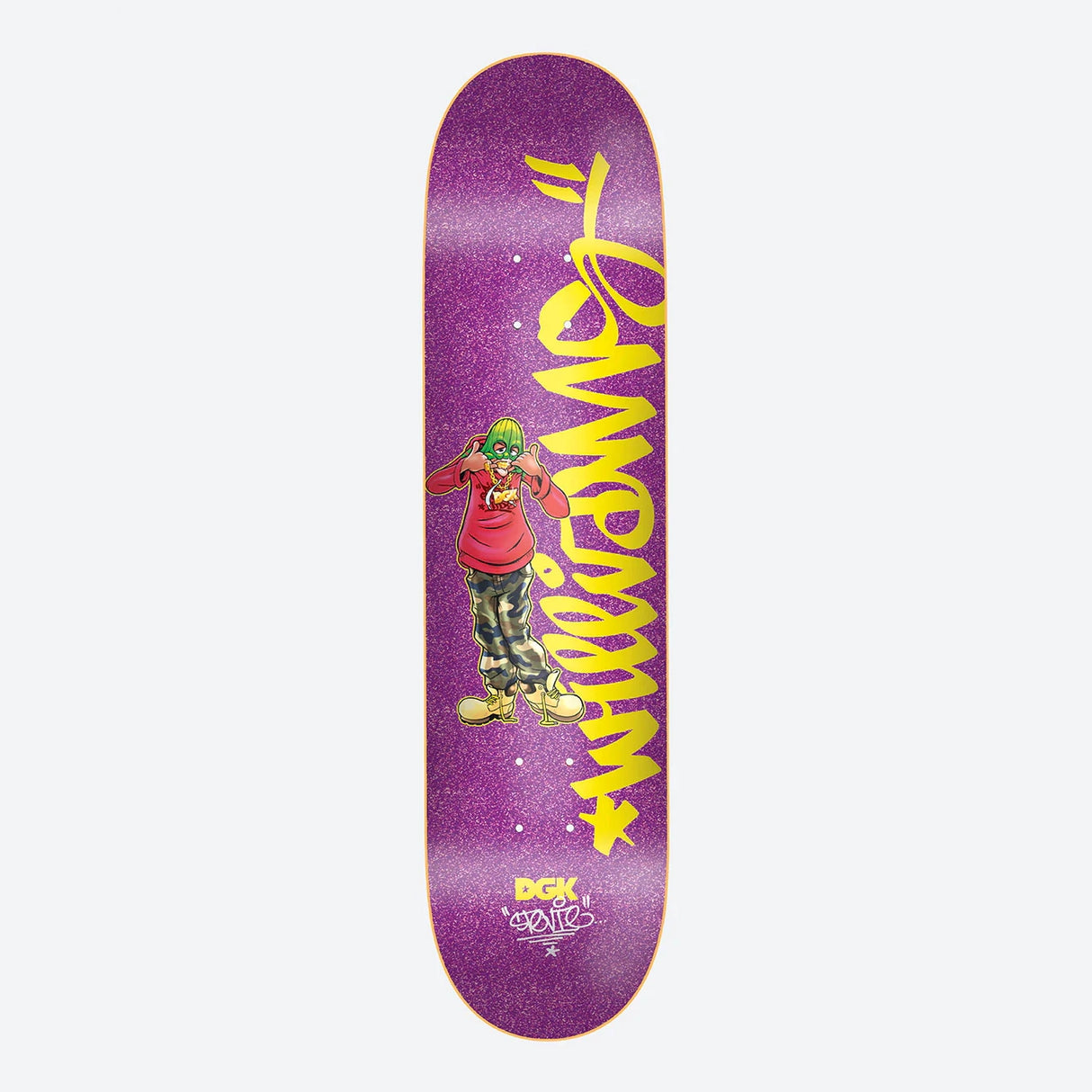 DGK Williams Cheesin Purple Glitter 8.38" Skateboard Deck