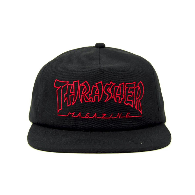 Thrasher Chinatown Black Snapback Hat