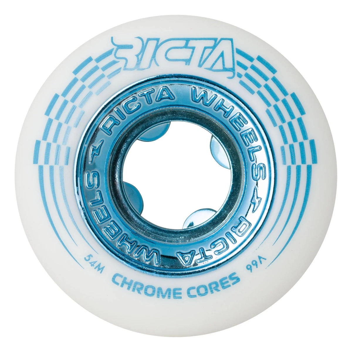 Ricta Chrome Core White/Teal 99a 54mm Wheels