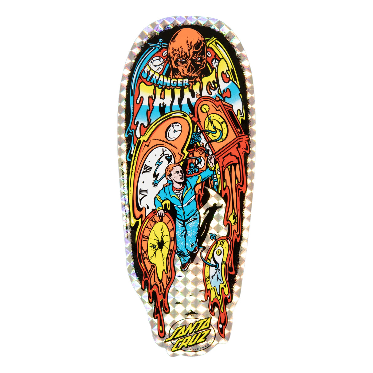 Santa Cruz Stranger Things Grabke Max Melting Clock 9.7" x 29" Skateboard Deck
