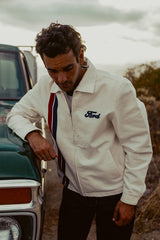 Brixton Ford Number One Wimbledon White Garage Jacket