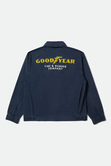 Brixton Goodyear Trademark Washed Navy Lightweight Jacket