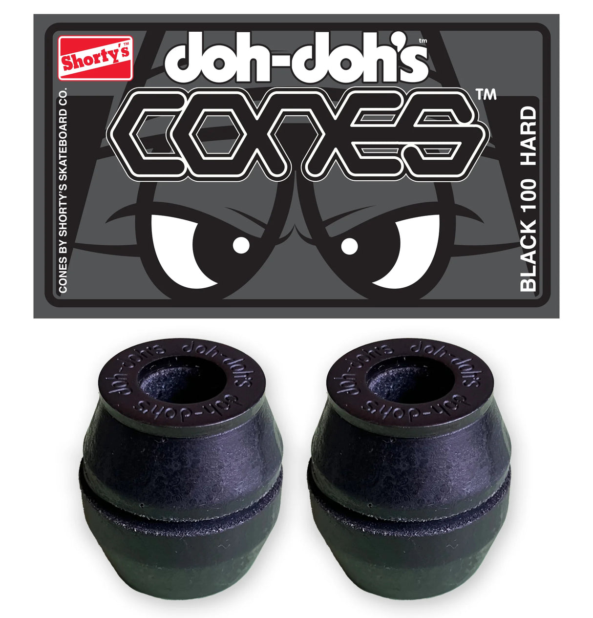 Shorty's Doh Doh Cones Black 100 Rock Hard Bushings