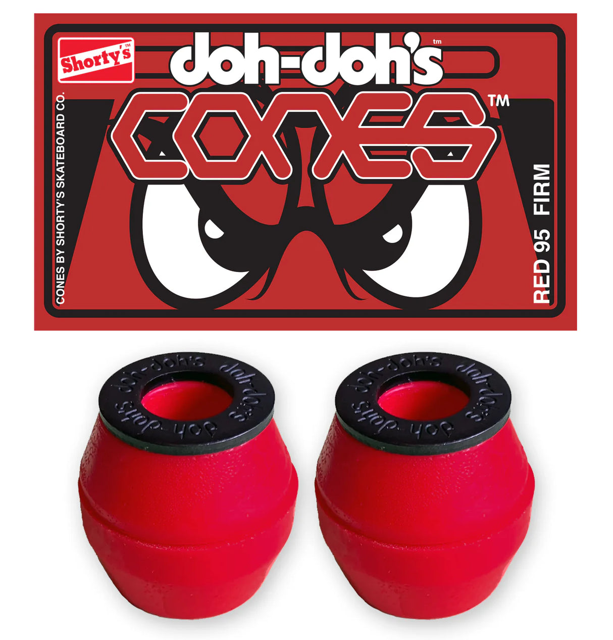 Shorty's Doh Doh Cones Red 95 Medium Hard Bushings