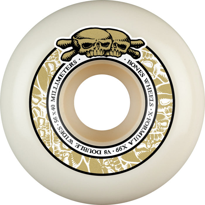 Bones Wheels X-Formula V8 Double Wides 56mm 99A Skateboard Wheels