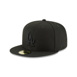 New Era Los Angeles Dodgers LA Black/Black Grey Undervisor 59Fifty Fitted Hat