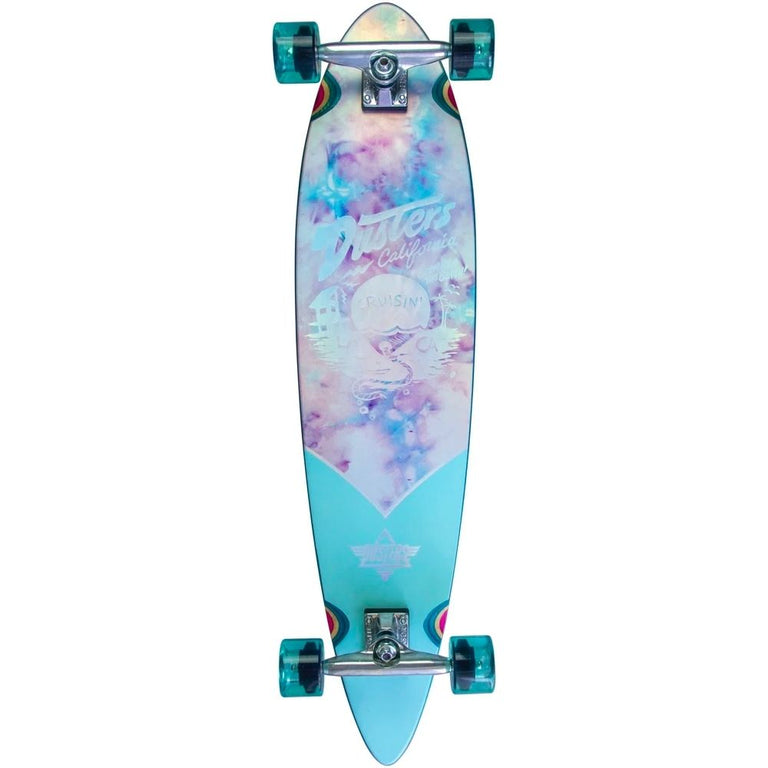 Dusters Cruising Chrome 37" Holographic Longboard Complete Skateboard