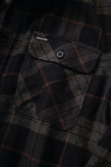 Brixton Bowery Black Charcoal L/s Flannel Shirt