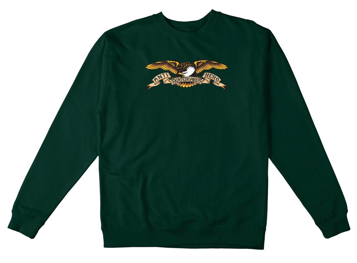 Anti Hero Eagle Dark Green/Black/Multi Crewneck Sweatshirt