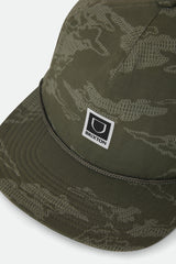 Brixton Journey MP Olive Tiger Camo Performance Snapback Hat