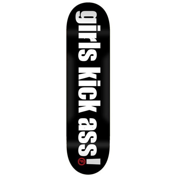 Foundation Girls Kick Ass Black 8.25" Skateboard Deck