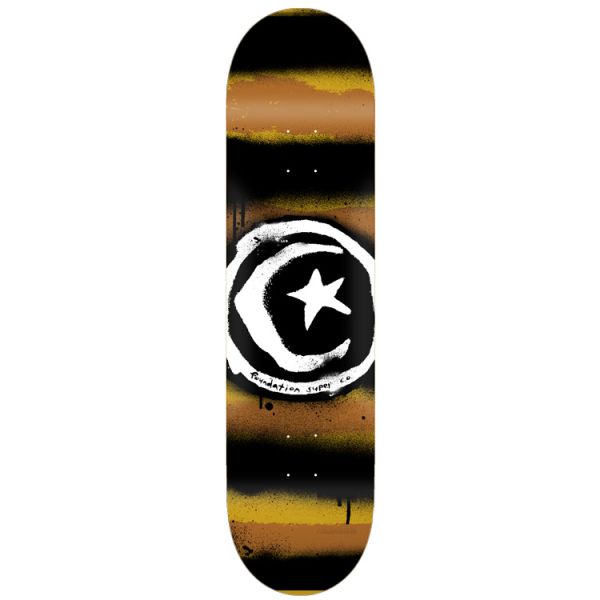 Foundation Star & Moon Distressed 8.25" Skateboard Deck