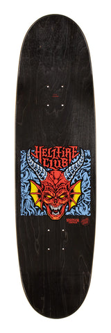 Santa Cruz Stranger Things Hellfire Club Flames 9" Skateboard Deck