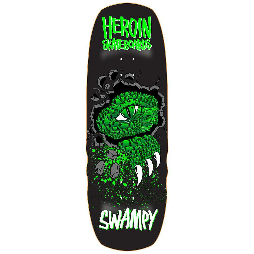 Heroin Swampy Alligator Shovel 10.5" Shaped Skateboard Deck