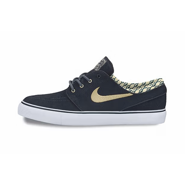 Nike SB Zoom Janoski Premium Armory Navy Gold Shoes