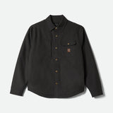 Brixton Builders Stretch Washed Black L/s Overshirt