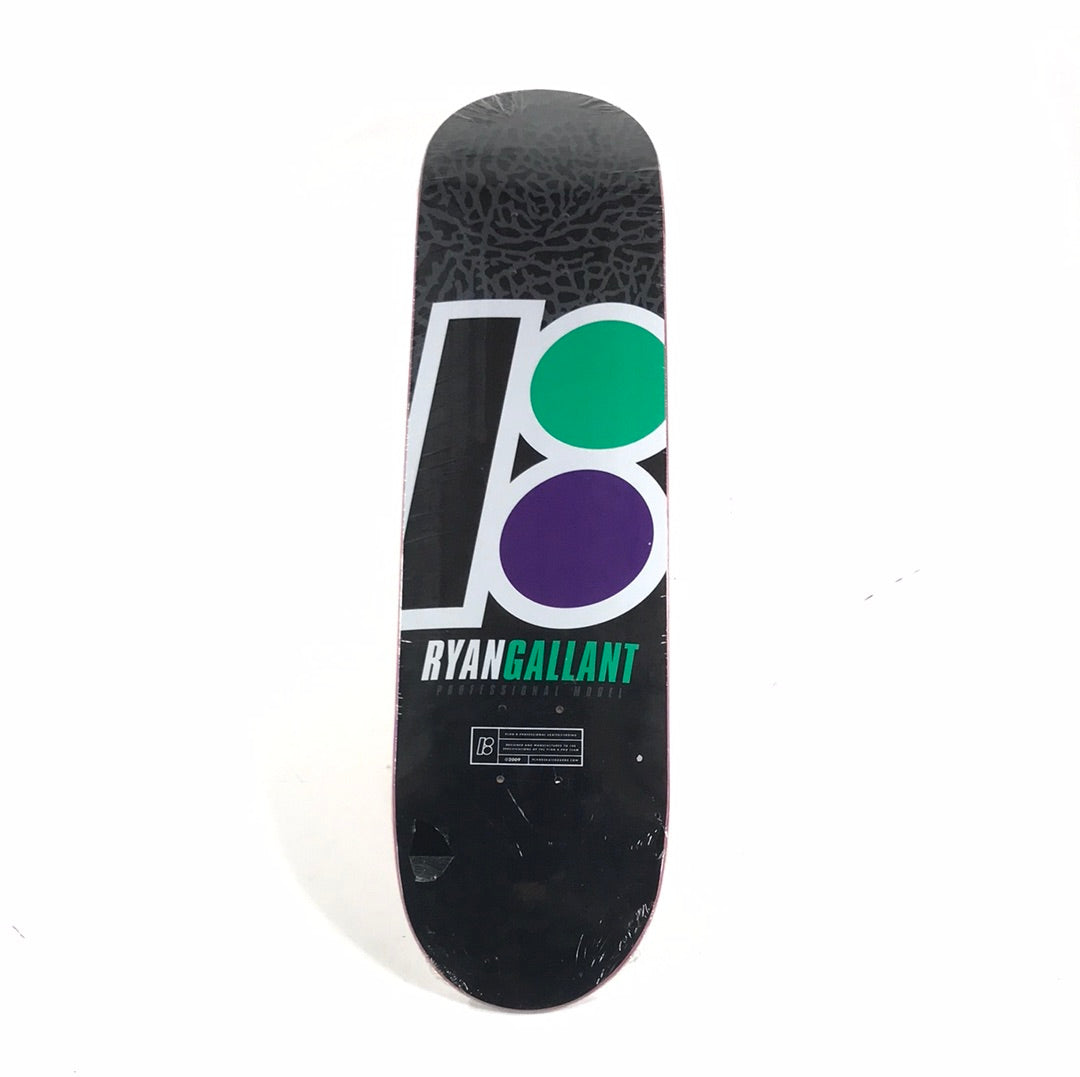 Plan B Ryan Gallant B Black/Purple/Green 8" Skateboard Deck