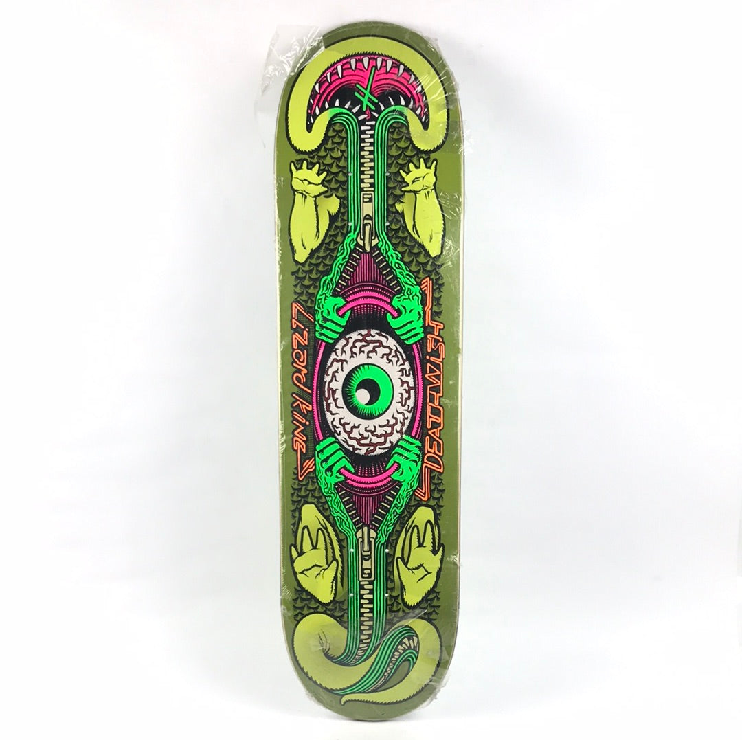 Deathwish Lizard King Eyeball Green 8.5'' Skateboard Deck – Long