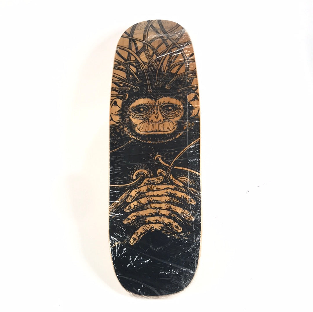 Plan B Sean Sheffey Monkey Sean Cliver Woodgrain 8.75'' Signed Skateboard Deck 2009 Re-issue