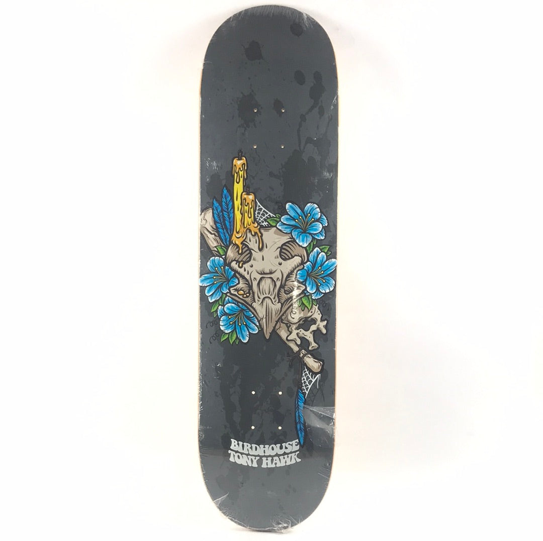 Birdhouse Tony Hawk Skull and Candle Grey/Blue 8.38" Skateboard Deck