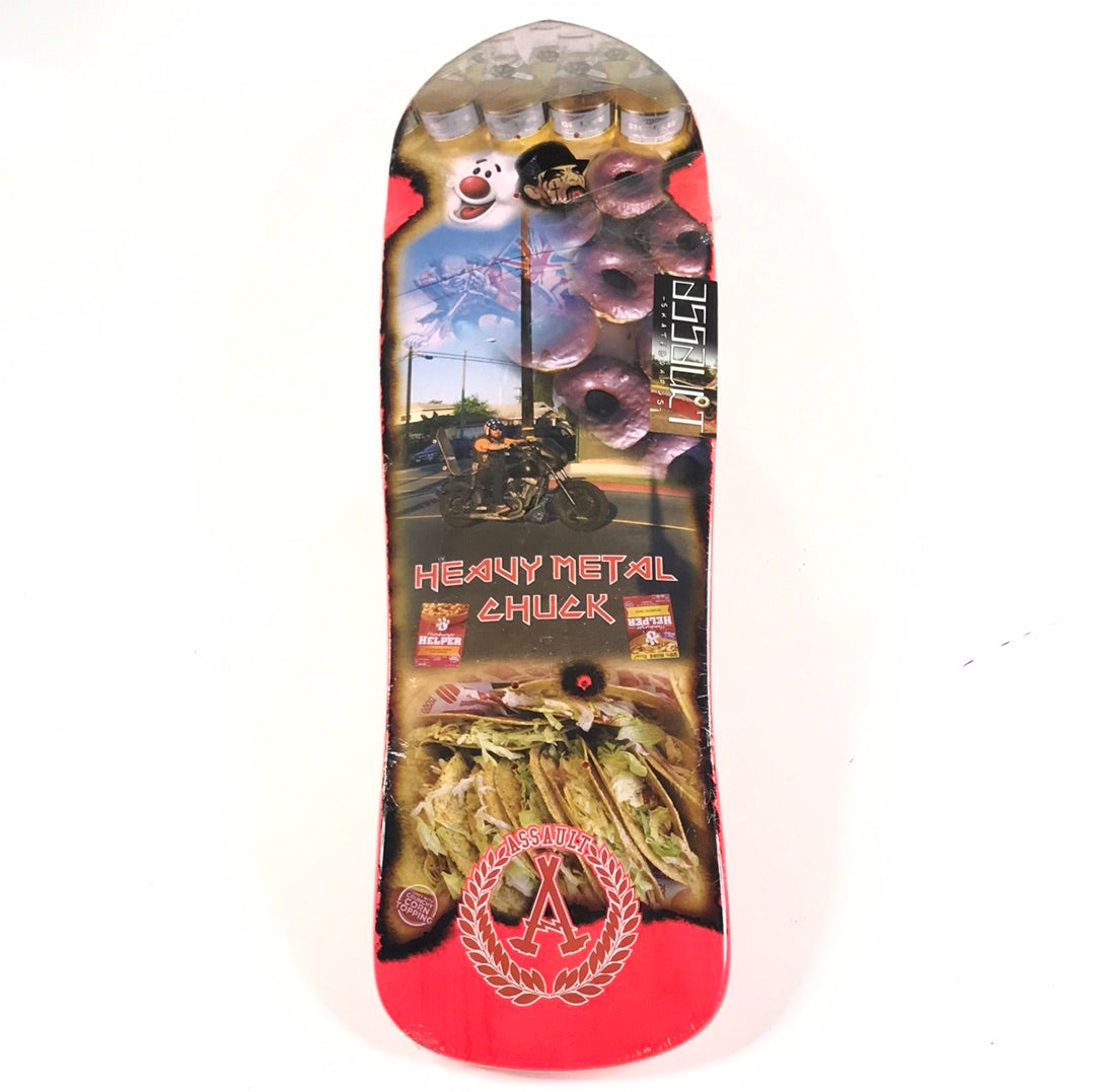HEAVY SKATEBOARD コンプリート Assault Heavy Metal Chuck Iron Maiden Food Red Shaped 8.75