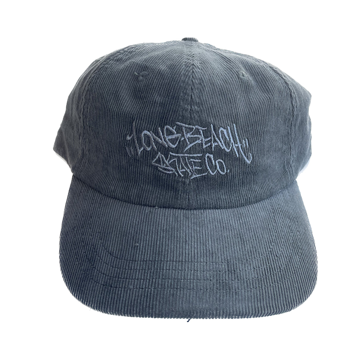 Long Beach Skate Co. Graffiti LBS Olive Corduroy Unstructured Dad Strapback Hat
