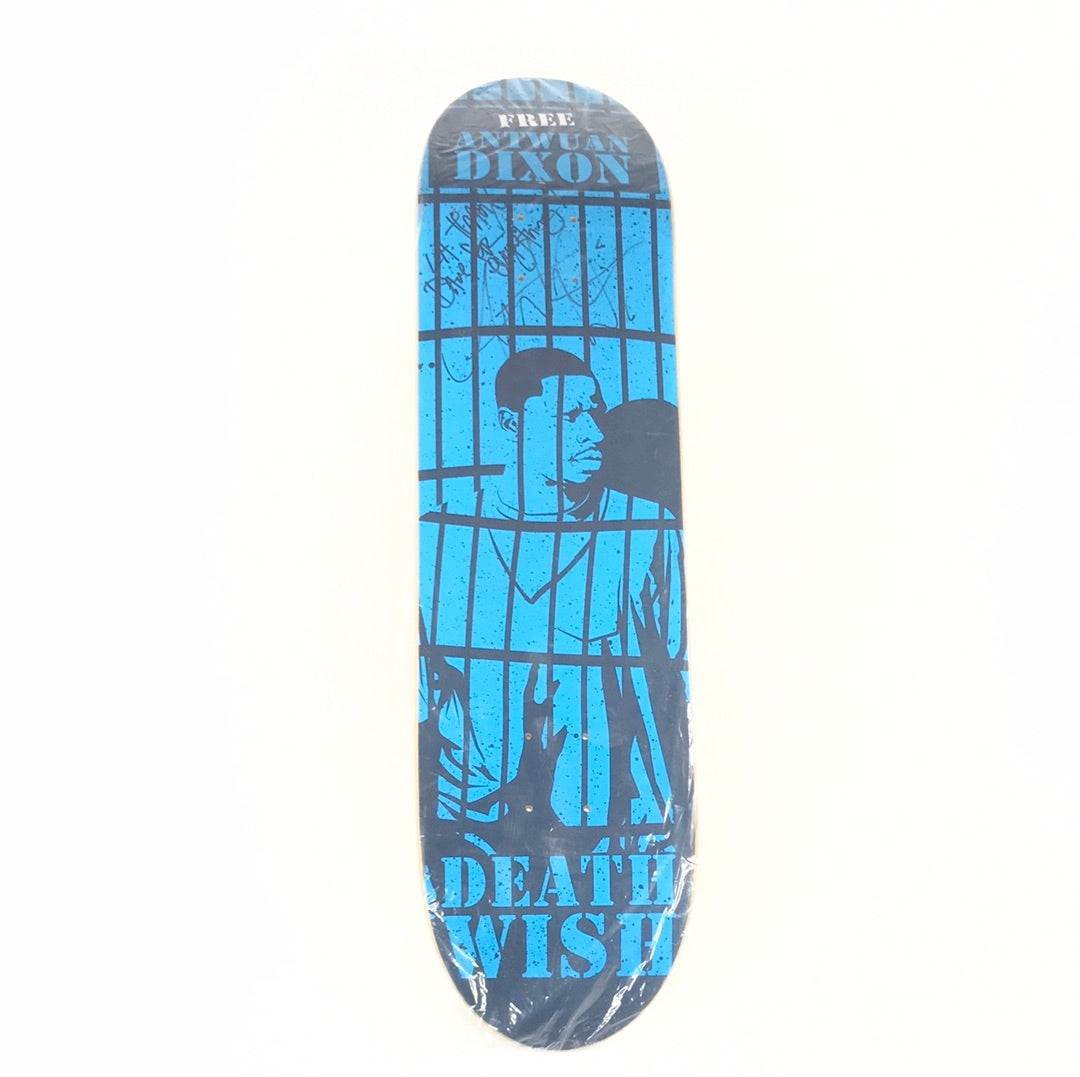 Deathwish Antwaun Dixon Prison Cell Blue 8.0 Antwuan Dixon Signed Skateboard Deck dp