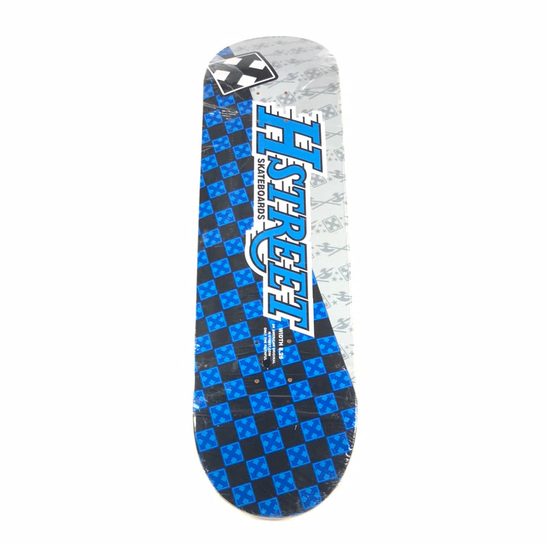 H-Street Team Checkered Blue 8.25 Skateboard Deck